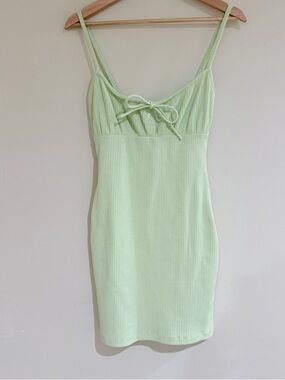Sabo Skirt Pale Lime Ribbed Tank Dress